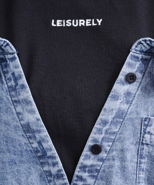 PINK-latte / ピンク ラテ シャツ・ブラウス | 肩あきデニムドッキングシャツ | 詳細15