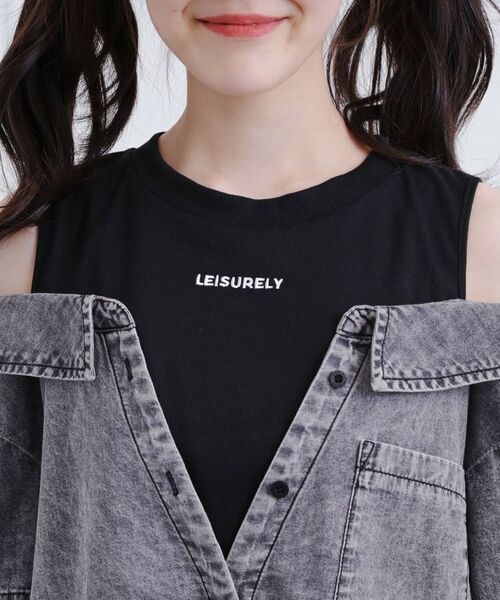 PINK-latte / ピンク ラテ シャツ・ブラウス | 肩あきデニムドッキングシャツ | 詳細4