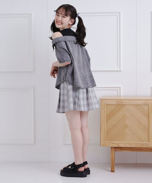 PINK-latte / ピンク ラテ シャツ・ブラウス | 肩あきデニムドッキングシャツ | 詳細9