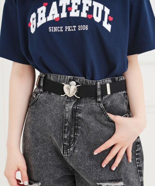 PINK-latte / ピンク ラテ ベルト・サスペンダー | ハートバックルゴムベルト | 詳細5