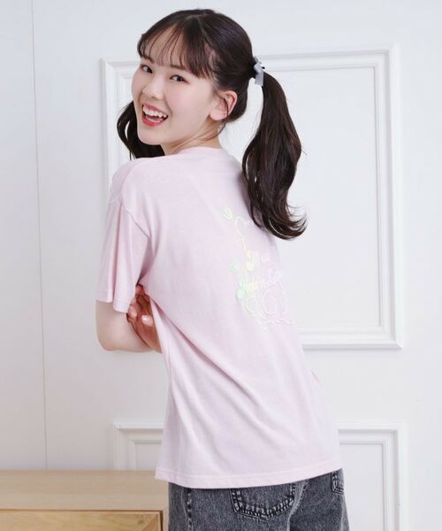 PINK-latte / ピンク ラテ Tシャツ | グラデーションくまちゃん発砲ビッグTシャツ | 詳細17