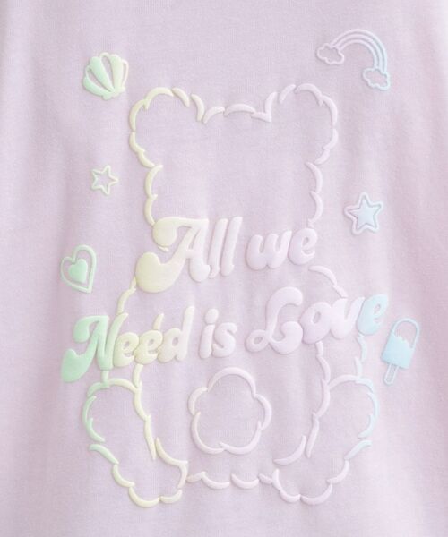 PINK-latte / ピンク ラテ Tシャツ | グラデーションくまちゃん発砲ビッグTシャツ | 詳細21