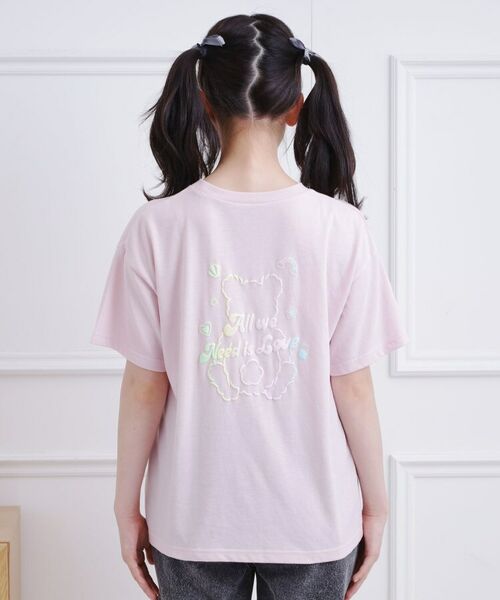 PINK-latte / ピンク ラテ Tシャツ | グラデーションくまちゃん発砲ビッグTシャツ | 詳細3