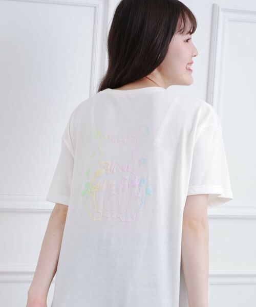 PINK-latte / ピンク ラテ Tシャツ | グラデーションくまちゃん発砲ビッグTシャツ | 詳細8