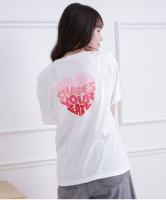 PINK-latte / ピンク ラテ Tシャツ | バックハートロゴTシャツ