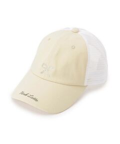 PINK-latte / ピンク ラテ キャップ | ストーンリボンメッシュキャップ