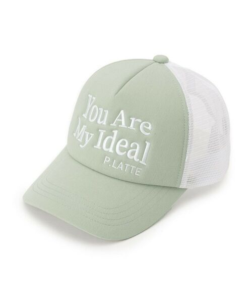 PINK-latte / ピンク ラテ キャップ | ビッグロゴ刺繍メッシュキャップ | 詳細1