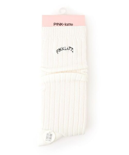 PINK-latte / ピンク ラテ ソックス | 【30cm丈】カレッジロゴルーズソックス | 詳細1