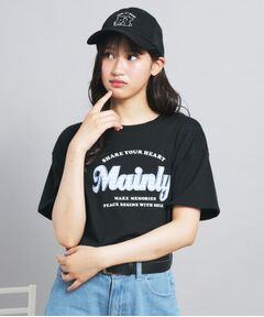 PINK-latte / ピンク ラテ Tシャツ | ギンガムアップリケTシャツ