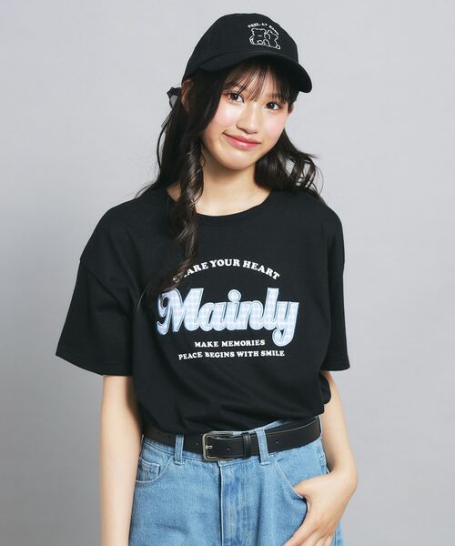 PINK-latte / ピンク ラテ Tシャツ | ギンガムアップリケTシャツ | 詳細11