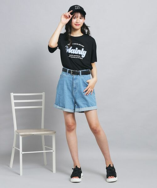 PINK-latte / ピンク ラテ Tシャツ | ギンガムアップリケTシャツ | 詳細13