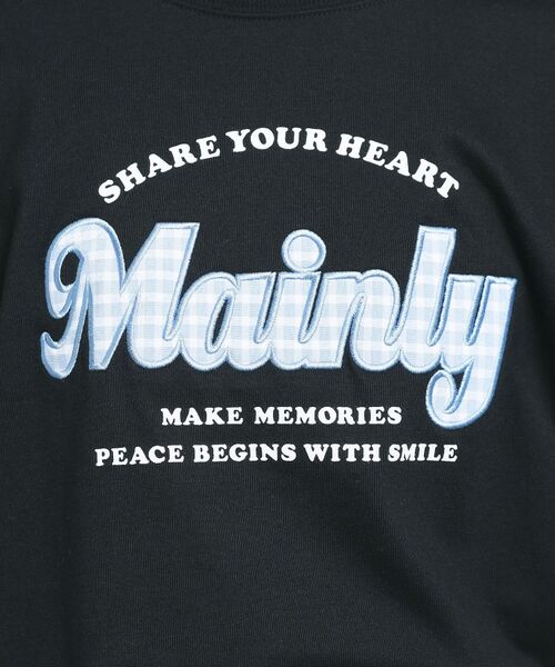 PINK-latte / ピンク ラテ Tシャツ | ギンガムアップリケTシャツ | 詳細14