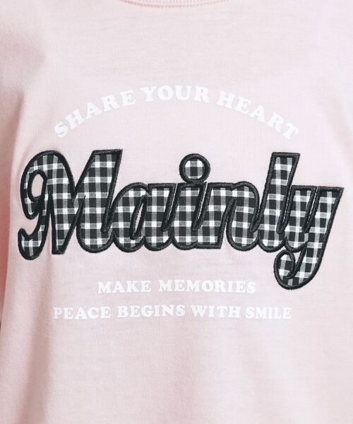 PINK-latte / ピンク ラテ Tシャツ | ギンガムアップリケTシャツ | 詳細18