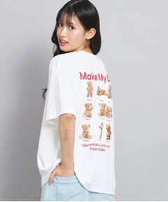 PINK-latte / ピンク ラテ Tシャツ | くまいっぱいビッグTシャツ