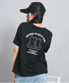 PINK-latte / ピンク ラテ Tシャツ | ペアくまちゃんビッグTシャツ