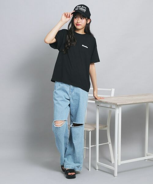 PINK-latte / ピンク ラテ Tシャツ | ペアくまちゃんビッグTシャツ | 詳細13