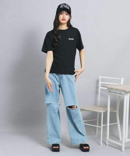 PINK-latte / ピンク ラテ Tシャツ | ペアくまちゃんビッグTシャツ | 詳細14