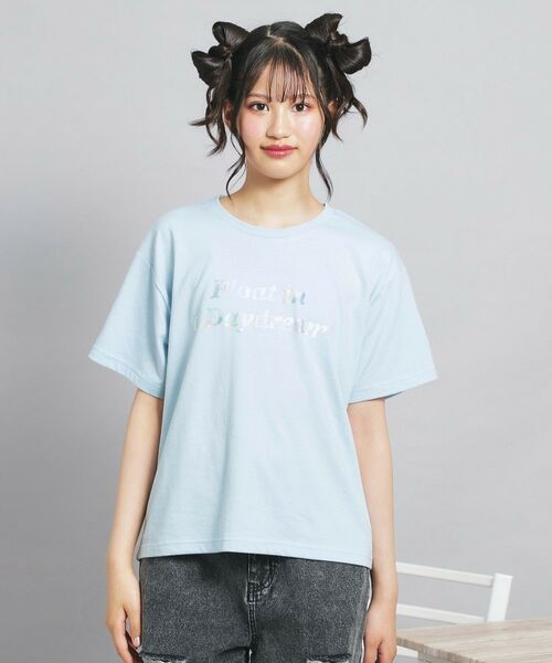 PINK-latte / ピンク ラテ Tシャツ | オーロラプリントハートあきTシャツ | 詳細1