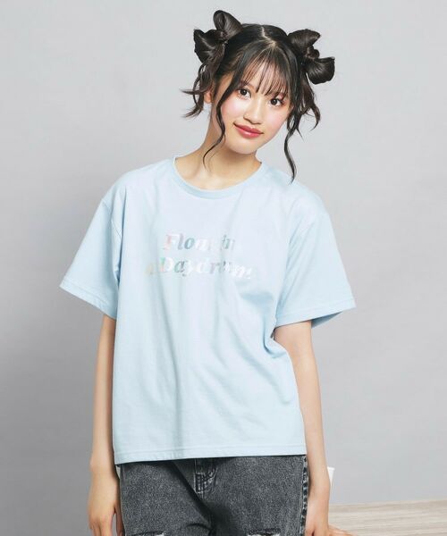 PINK-latte / ピンク ラテ Tシャツ | オーロラプリントハートあきTシャツ | 詳細18