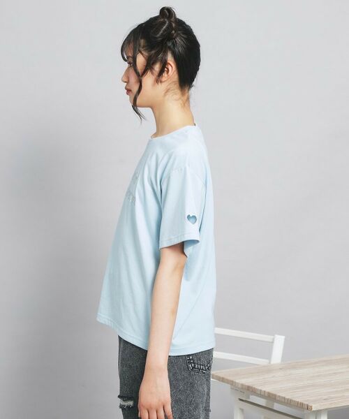 PINK-latte / ピンク ラテ Tシャツ | オーロラプリントハートあきTシャツ | 詳細2