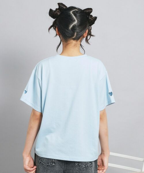 PINK-latte / ピンク ラテ Tシャツ | オーロラプリントハートあきTシャツ | 詳細3