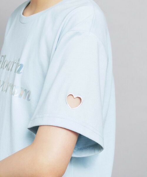 PINK-latte / ピンク ラテ Tシャツ | オーロラプリントハートあきTシャツ | 詳細5