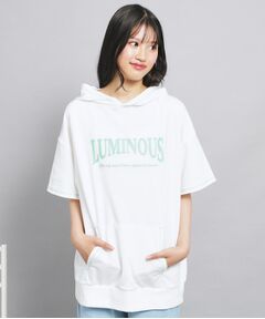 PINK-latte / ピンク ラテ パーカー | 配色ステッチパーカチュニック