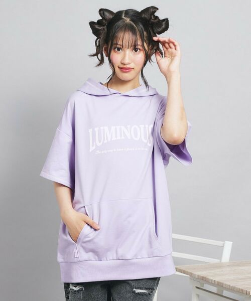 PINK-latte / ピンク ラテ パーカー | 配色ステッチパーカチュニック | 詳細16