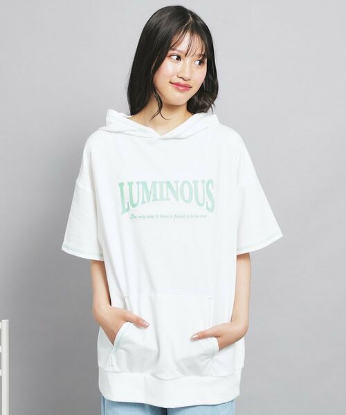 PINK-latte/ピンク ラテ 配色ステッチパーカチュニック オフホワイト(003) 13(130cm) PINK-latte/ピンク ラテ 配色ステッチパーカチュニック オフホワイト(003) 13(130cm)