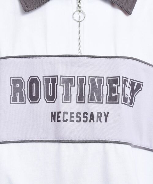 PINK-latte / ピンク ラテ カットソー | 配色パイピング切り替え衿付きトップス | 詳細11