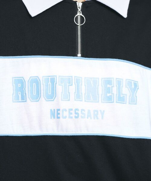 PINK-latte / ピンク ラテ カットソー | 配色パイピング切り替え衿付きトップス | 詳細15