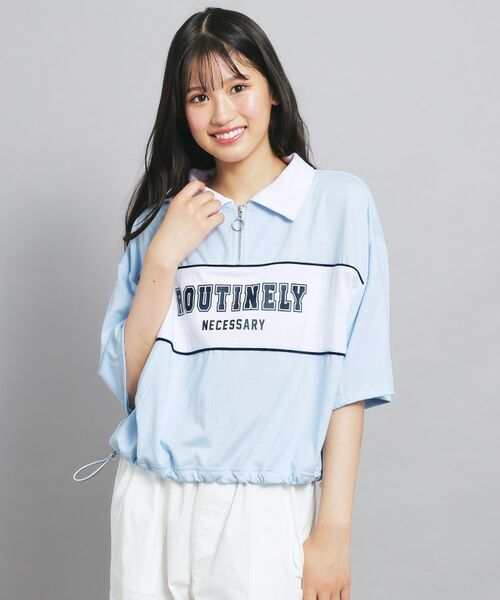 PINK-latte / ピンク ラテ カットソー | 配色パイピング切り替え衿付きトップス | 詳細16