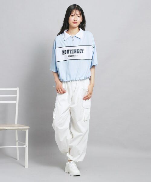 PINK-latte / ピンク ラテ カットソー | 配色パイピング切り替え衿付きトップス | 詳細18