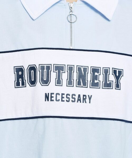 PINK-latte / ピンク ラテ カットソー | 配色パイピング切り替え衿付きトップス | 詳細19