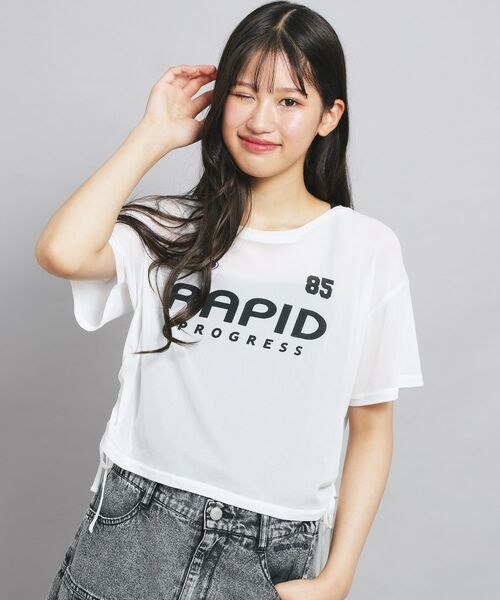 PINK-latte/ピンク ラテ 【セットアイテム】シアードロストトップス+キャミセット オフホワイト(003) 14(140cm) PINK-latte/ピンク ラテ 【セットアイテム】シアードロストトップス+キャミセット オフホワイト(003) 14(140cm)