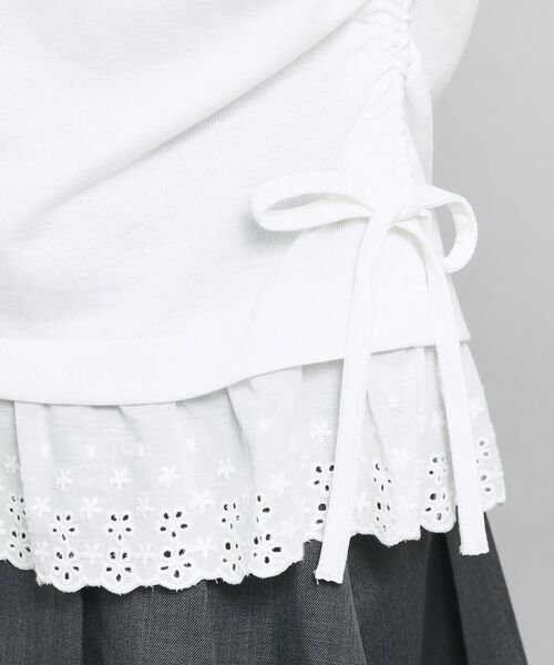 PINK-latte / ピンク ラテ カットソー | 裾レースドロストトップス | 詳細6