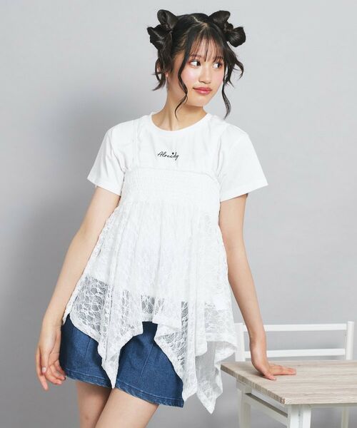 PINK-latte / ピンク ラテ カットソー | 【セットアイテム】2WAYレースビスチェ+トップス | 詳細15