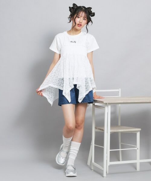 PINK-latte / ピンク ラテ カットソー | 【セットアイテム】2WAYレースビスチェ+トップス | 詳細16