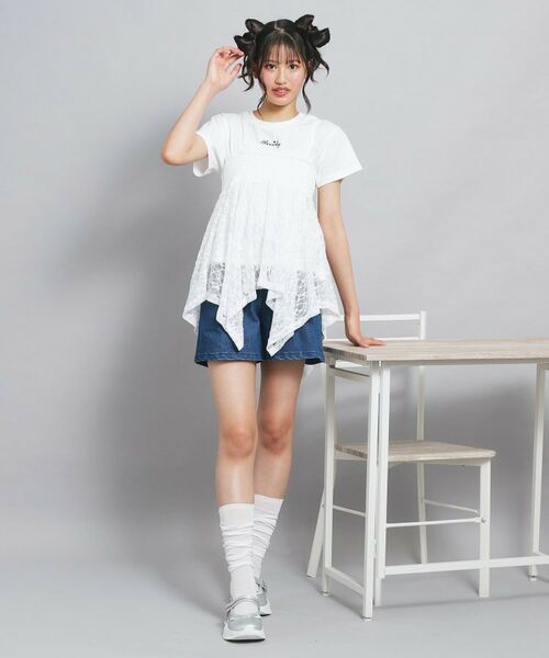 PINK-latte / ピンク ラテ カットソー | 【セットアイテム】2WAYレースビスチェ+トップス | 詳細17