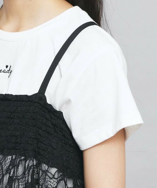 PINK-latte / ピンク ラテ カットソー | 【セットアイテム】2WAYレースビスチェ+トップス | 詳細9