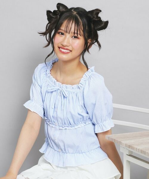 PINK-latte / ピンク ラテ シャツ・ブラウス | オフショル2WAYブラウス(サックスブルー(290))