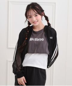 PINK-latte / ピンク ラテ パーカー | メッシュラインジップパーカ