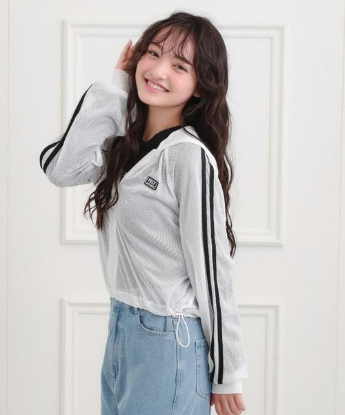 PINK-latte / ピンク ラテ パーカー | メッシュラインジップパーカ | 詳細10