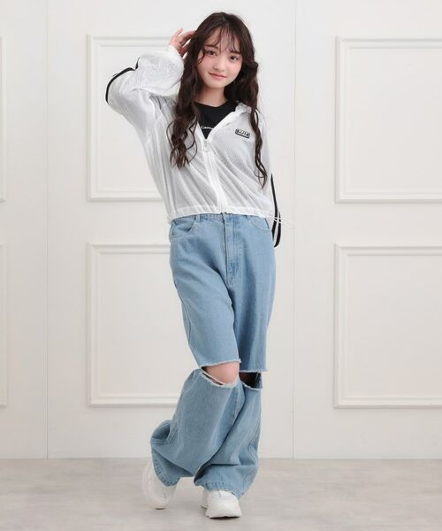 PINK-latte / ピンク ラテ パーカー | メッシュラインジップパーカ | 詳細12