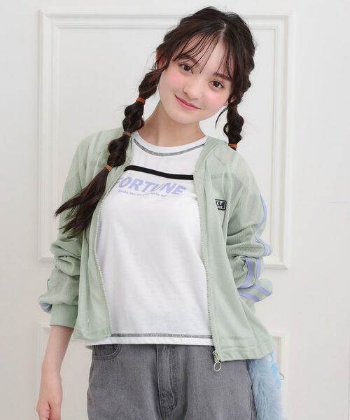 PINK-latte / ピンク ラテ パーカー | メッシュラインジップパーカ | 詳細18