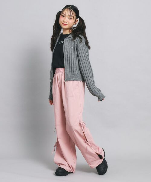 PINK-latte / ピンク ラテ カーディガン・ボレロ | ダブルジップビッグカラーニット | 詳細18