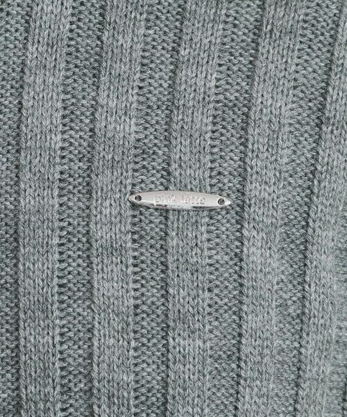 PINK-latte / ピンク ラテ カーディガン・ボレロ | ダブルジップビッグカラーニット | 詳細19