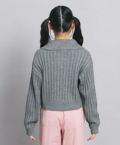 PINK-latte / ピンク ラテ カーディガン・ボレロ | ダブルジップビッグカラーニット | 詳細3