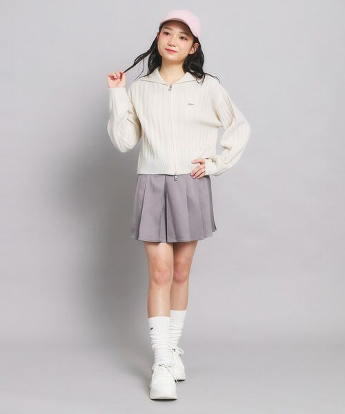 PINK-latte / ピンク ラテ カーディガン・ボレロ | ダブルジップビッグカラーニット | 詳細9