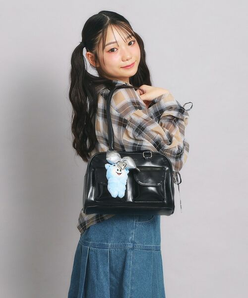 PINK-latte / ピンク ラテ ハンドバッグ | アウトポケット ロングハンドルバッグ | 詳細3